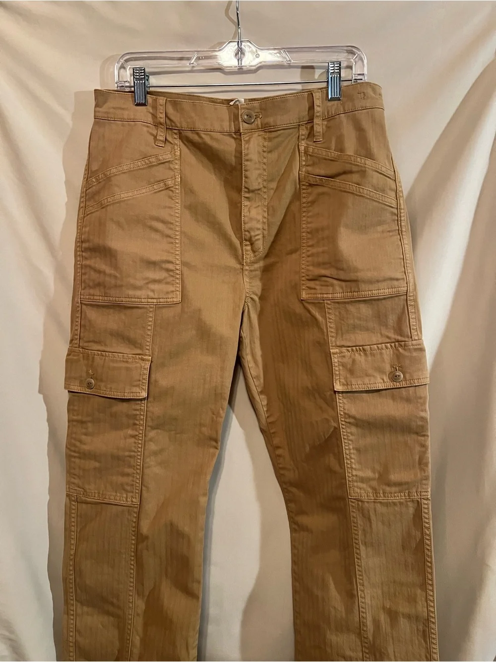 Madewell Garment Dyed 90’s High-Rise Straight Cargo Pants in Tan- Size 30